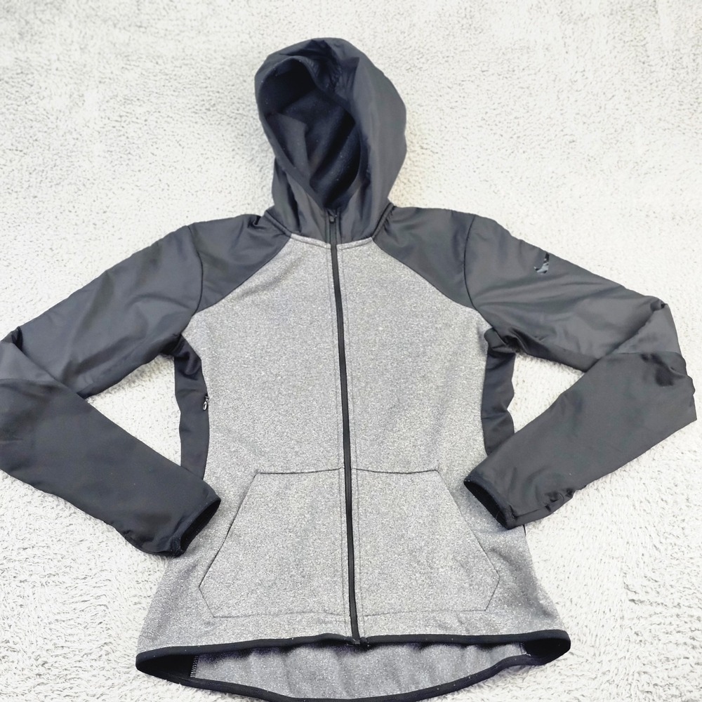 Nike‎ Sweatshirt  Womens Small Black Full Zip Dri Fit Hoodie Training 802919-011